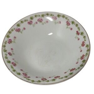 Vintage Steubenville‎ Desert Small Bowl Pink Floral Gold Trim Made In USA SEE